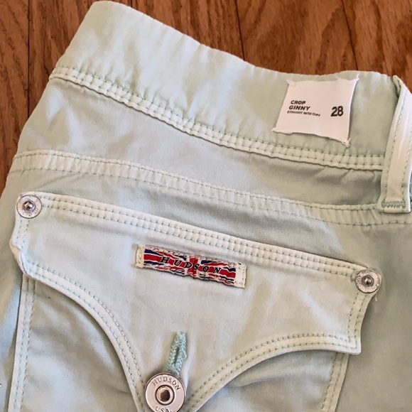New Hudson jeans crop size 28 mint Green $198 - Picture 2 of 3